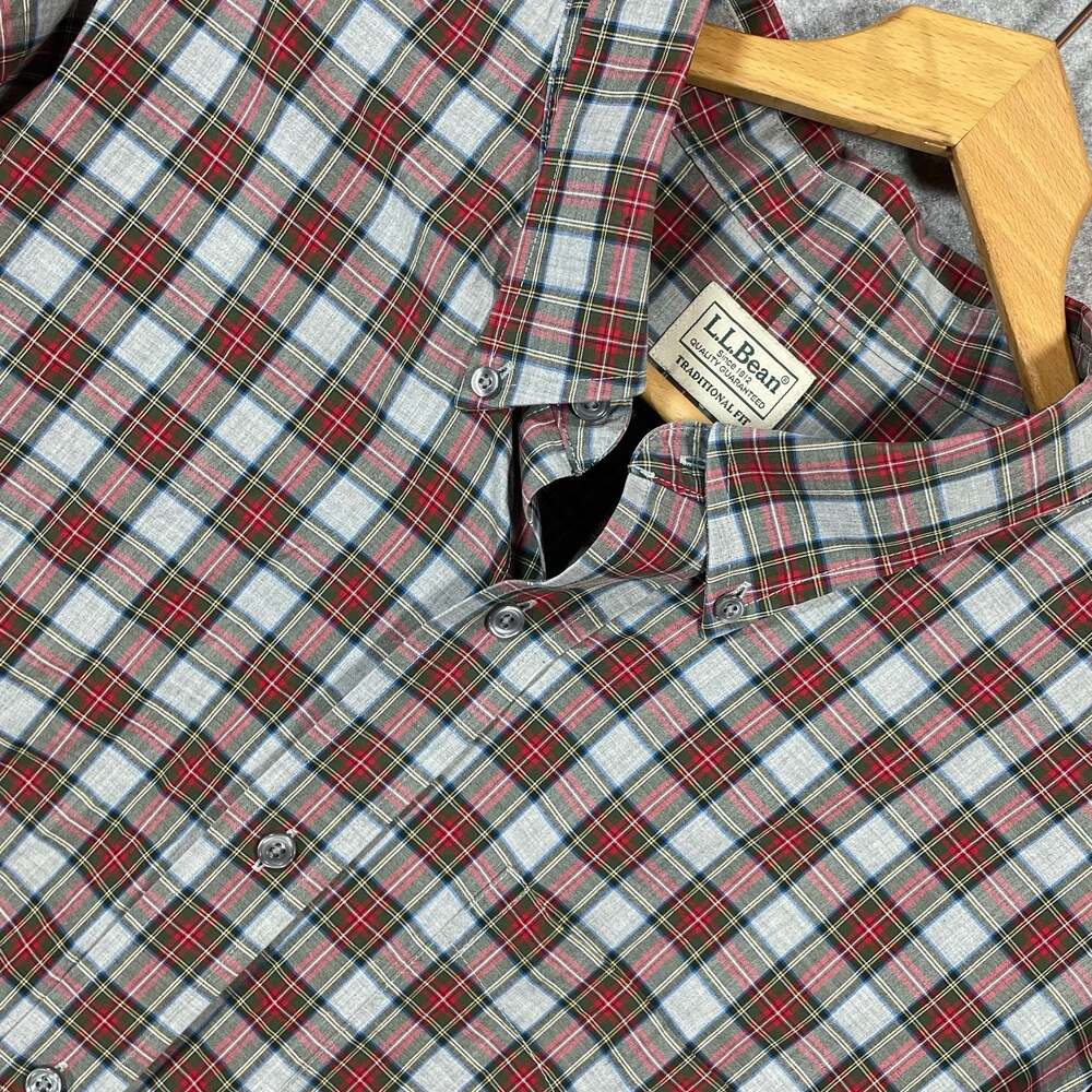 L.L.Bean Traditional Fit Plaid Button Down Shirt‎